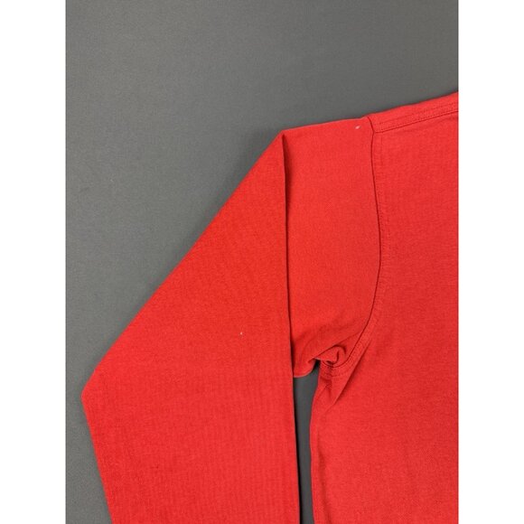 Rare Vintage 80s Patagonia Snap Button Blank Red Sweater Long Sleeve Outdoor - Picture 4 of 13